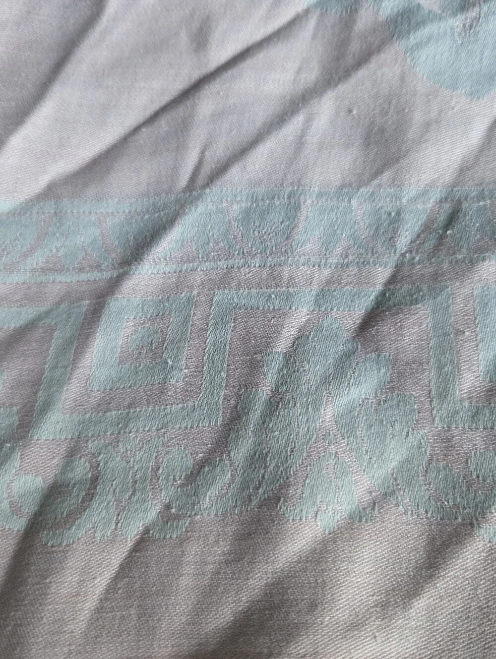 Vintage MCM Greek Cherub Tablecloth